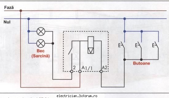 cum leg un bec la trei comutatoare - Si schema electrica pentru aceste relee - Scheme electrice